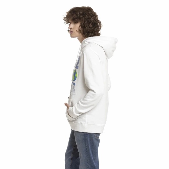 Mens Levi’s Sustainable Cotton Earth White Hoodie - Picture 3 of 12